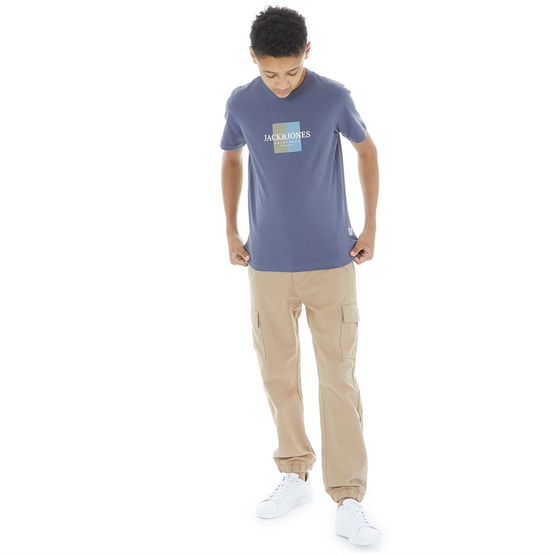 JACK AND JONES Drenge Frederiksberg Box T-shirt Nattesky Blå