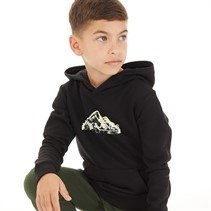JACK AND JONES Hættetrøje med bjerglogo Sort til drenge