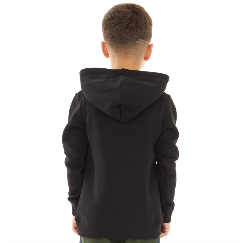 JACK AND JONES Junge Berg Logo Hoodie Schwarz