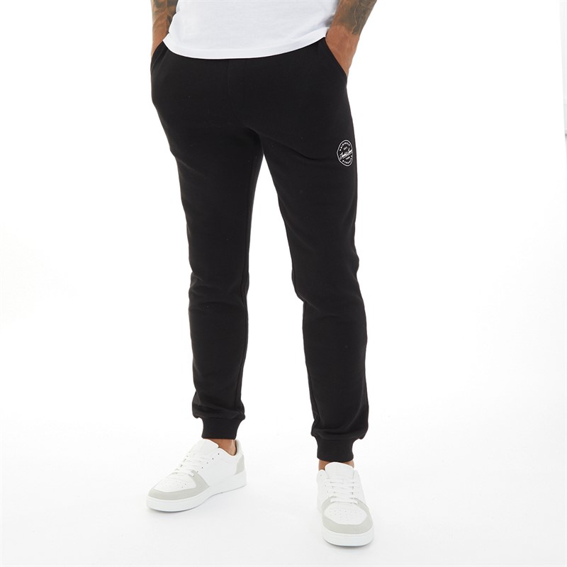 JACK AND JONES Mens Gordon Shark Joggers Black