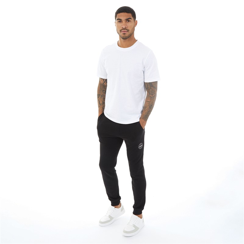 JACK AND JONES Mens Gordon Shark Joggers Black