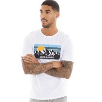 JACK AND JONES Mens Peak T-Shirt White
