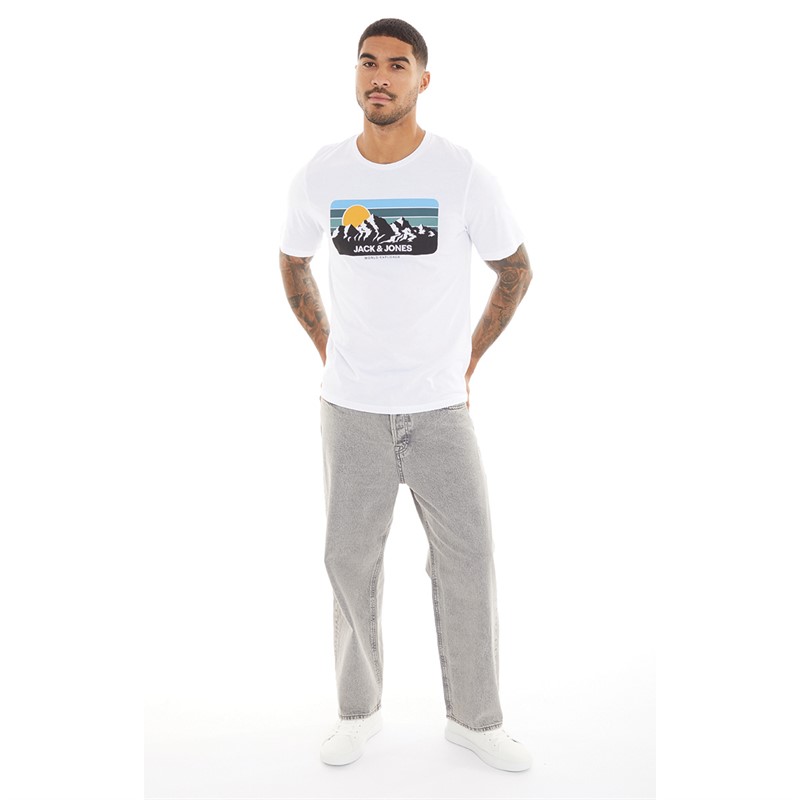 JACK & JONES Mens Peak T-Shirt White