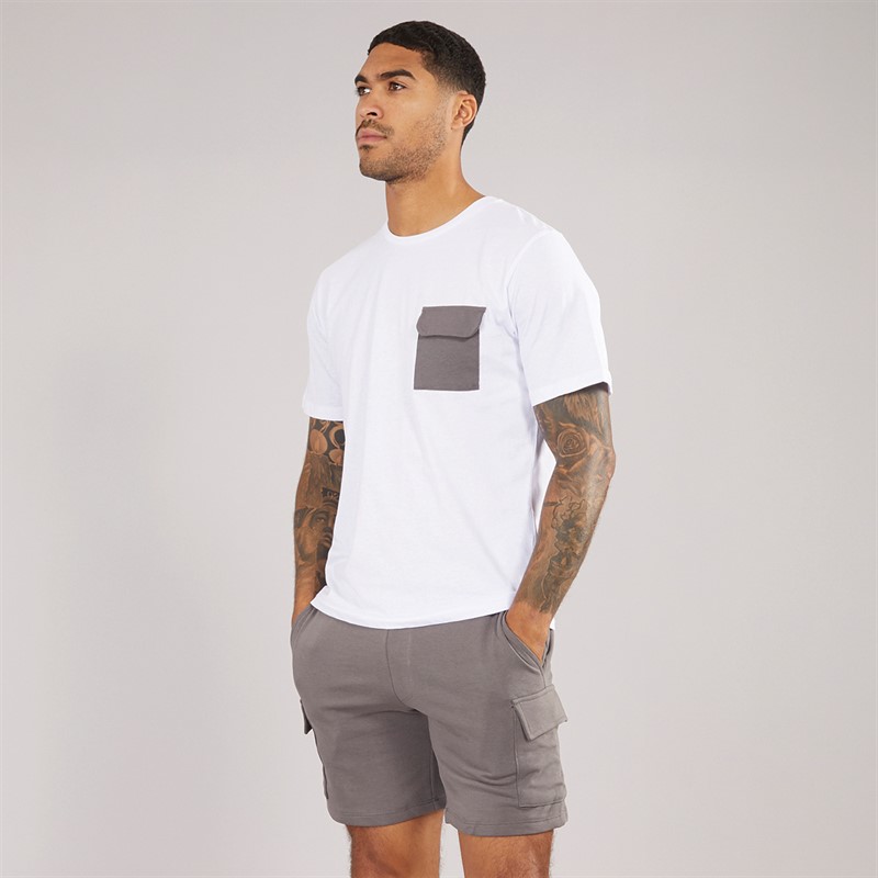 JACK & JONES Heren Zak Co Ord Wit / Castlerock - Maat S