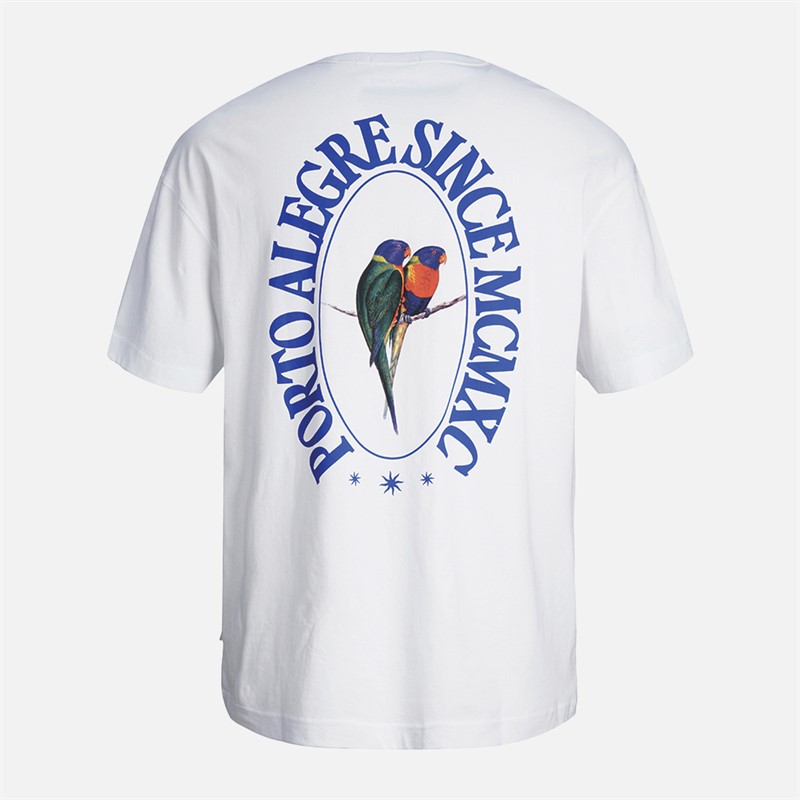 JACK & JONES T-Shirts Mykonos Back Homme Blanc