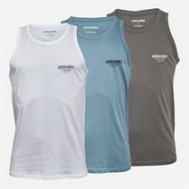 JACK & JONES Jeff Orion trójpak kamizelek dla niego kolor Castlerock/biały/górny wiosenny