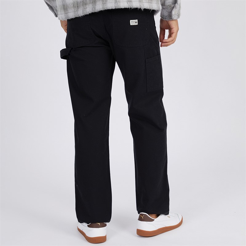 JACK & JONES Herre Eddie Carpenter Cargobukser Sort