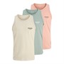 JACK & JONES Herre Jeff Orion Tre Pak Vest Iceberg Grøn/Coral Mandel/Moonbeam