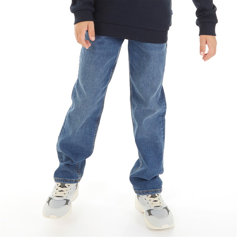 JACK AND JONES Boys Clark Original Jeans Blue Denim