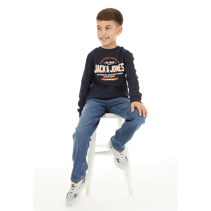 JACK AND JONES Boys Clark Original Jeans Blue Denim