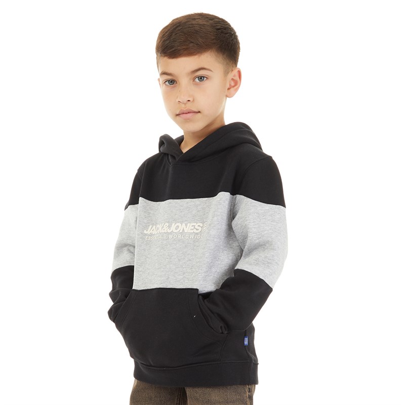 JACK AND JONES Boys Legacy Blocking Hoodie Black