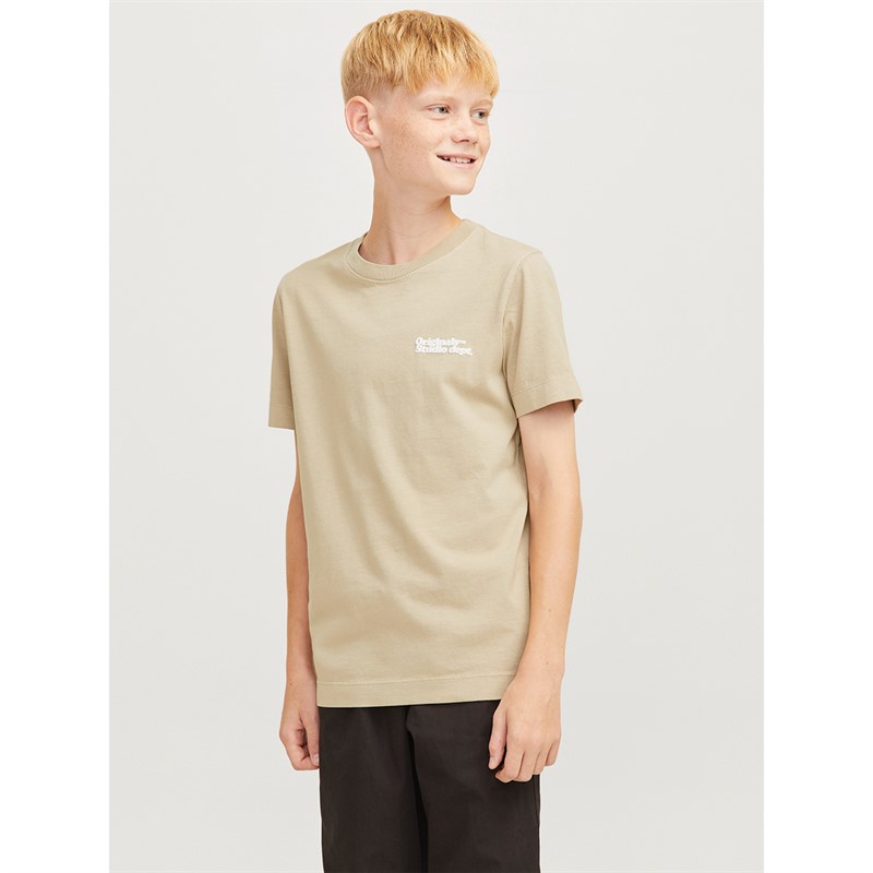 JACK AND JONES Jongens Vermont T-shirts Beige