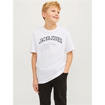 JACK & JONES Boys Caleb Varsity T-Shirt White