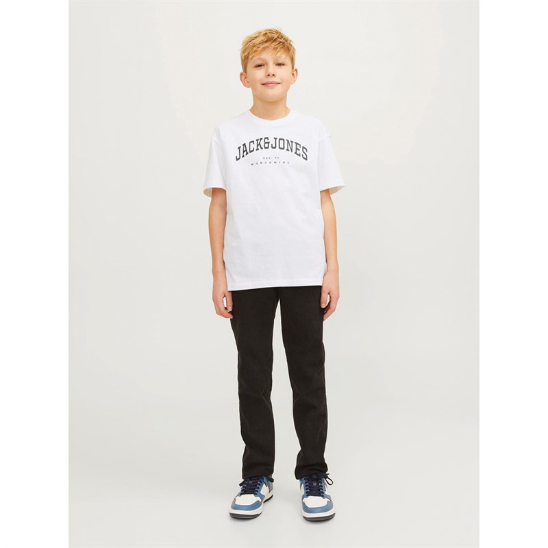 JACK & JONES Boys Caleb Varsity T-Shirt White