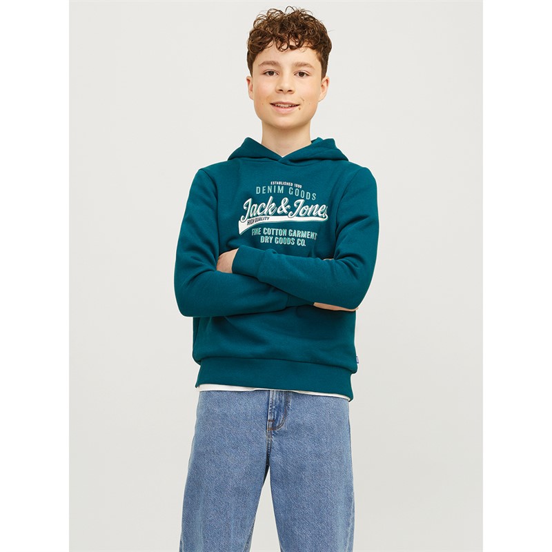 JACK AND JONES Drenge Hættetrøjer Mørk grønblå