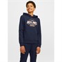 JACK & JONES Hoodie met logo Jongens Blauw Blazer