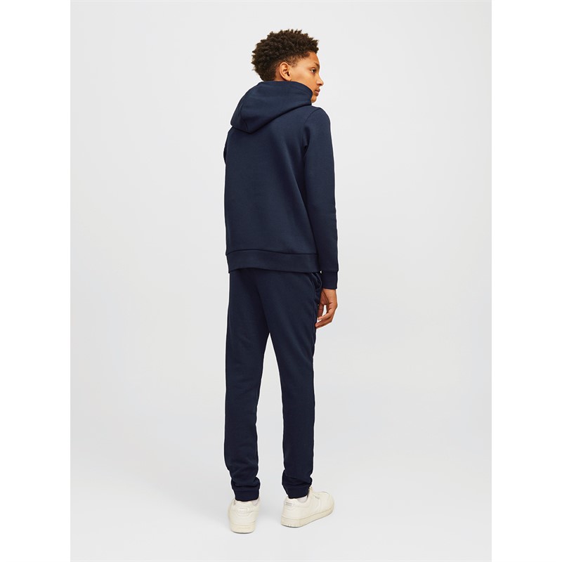 JACK & JONES Hoodie met logo Jongens Blauw Blazer