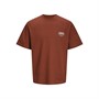 JACK AND JONES T-shirt Garçon imprimé dos Marron Brandy