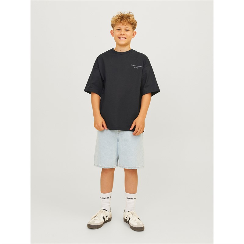 JACK AND JONES T-shirt à imprimé dos Garçon Noir