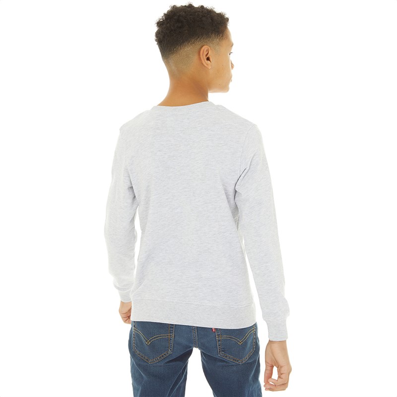 JACK AND JONES Jongens Peak Sweatshirt Wit Melange