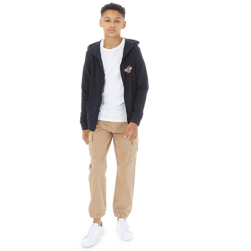 JACK AND JONES Chłopięce Logo Bluzy z kapturami marynarka wojenna