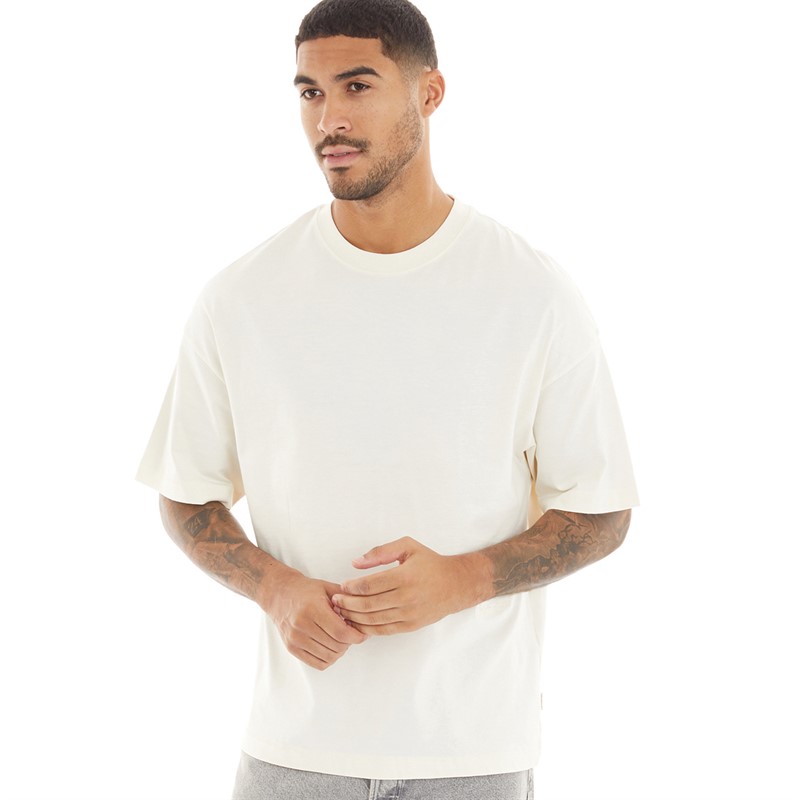 JACK & JONES Mens Milos T-Shirt Buttercream