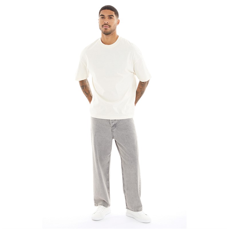 JACK & JONES Mens Milos T-Shirt Buttercream