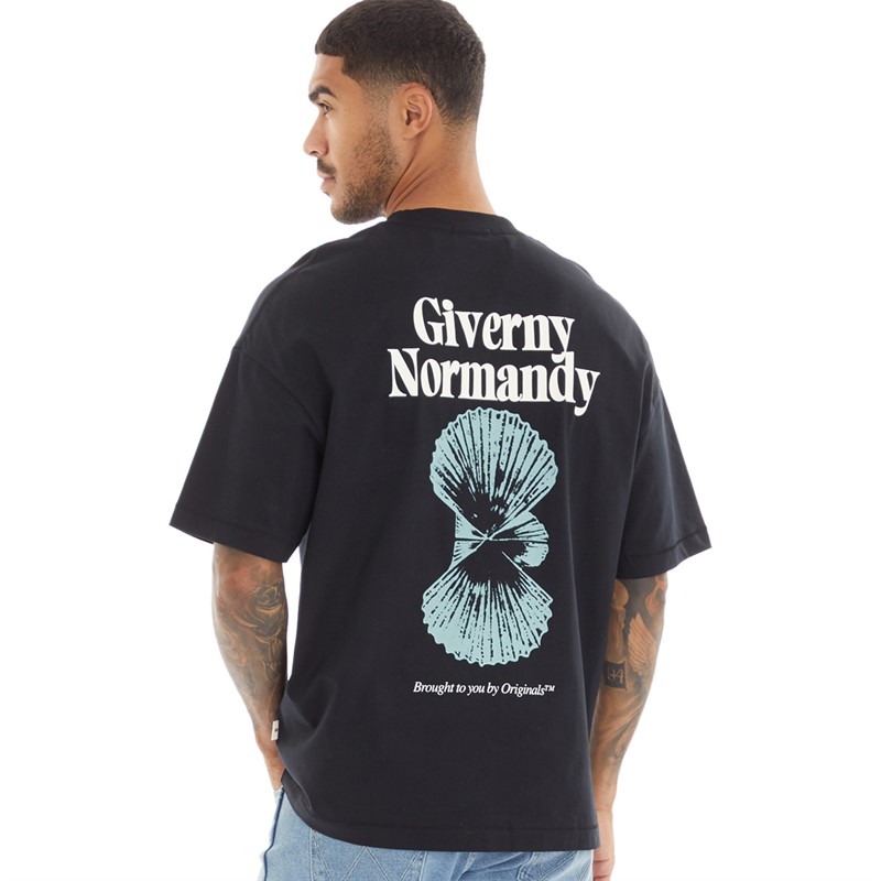 JACK & JONES Mens Milos T-Shirt Black