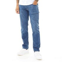JACK AND JONES Mens Clark Evan 298 Regular Fit Jeans Blue Denim