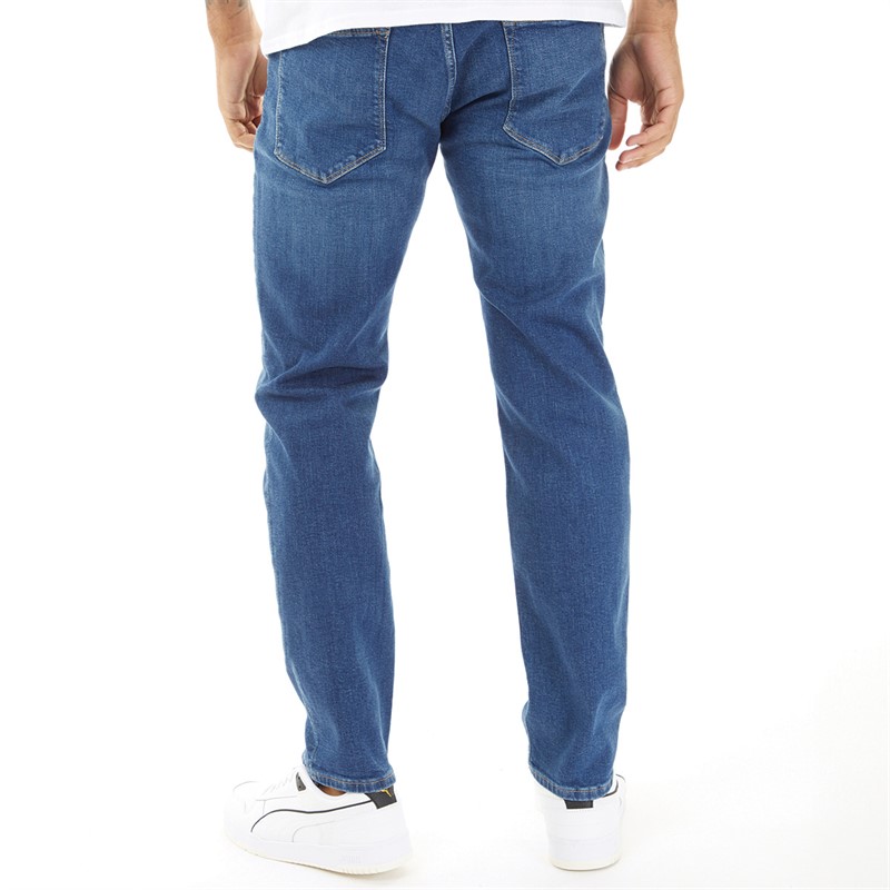 JACK & JONES Mens Clark Evan 298 Regular Fit Jeans Blue Denim