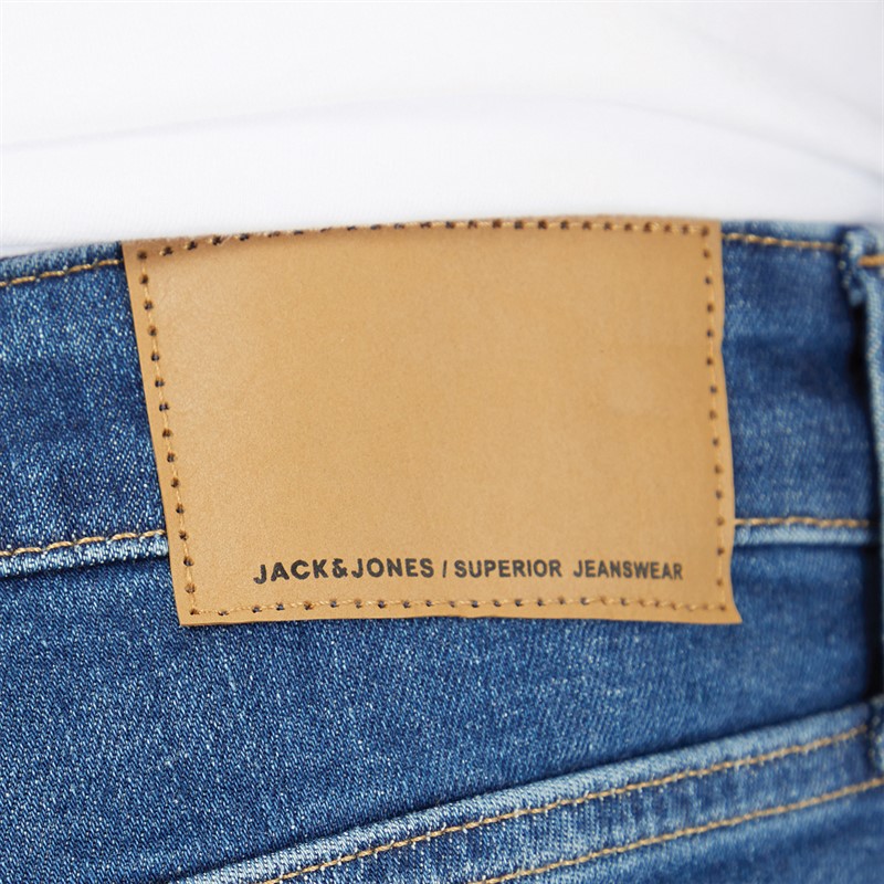 JACK & JONES Mens Clark Evan 298 Regular Fit Jeans Blue Denim