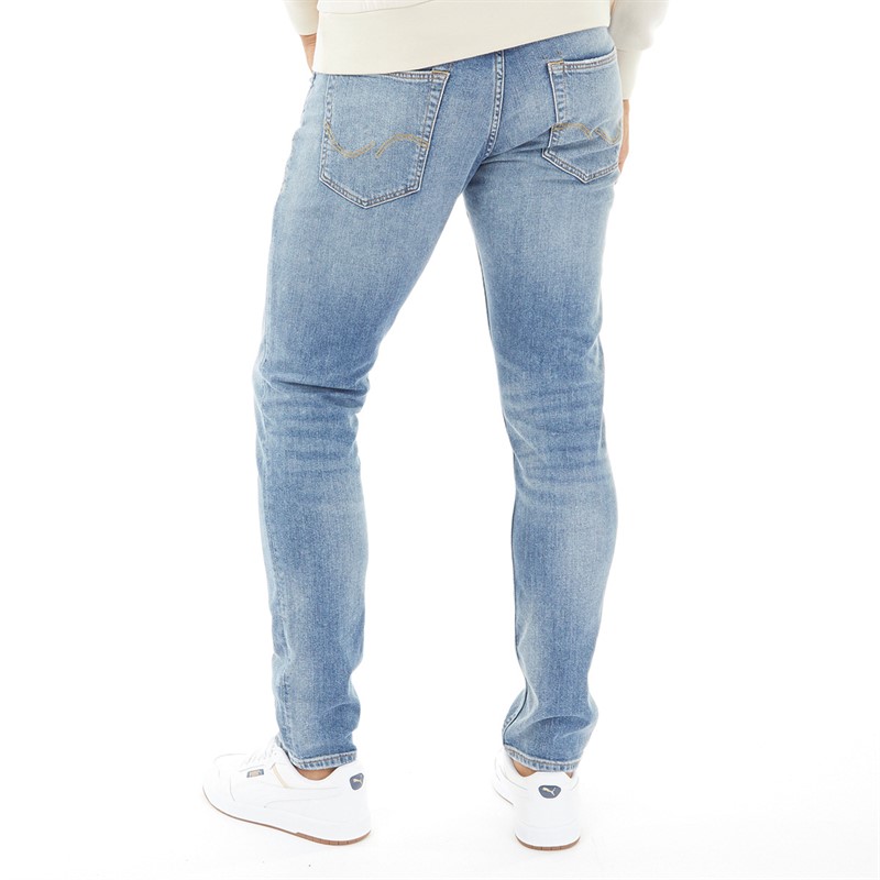 JACK AND JONES Mens Glenn Cole 626 Slim Fit Jeans Blue Denim