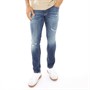 JACK AND JONES Mens Glenn Blair 475 Slim Fit Jeans Blue Denim