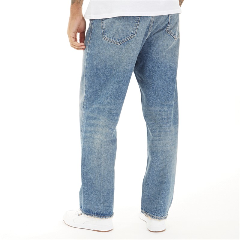 JACK & JONES Mens Alex Cooper 375 Baggy Fit Jeans Blue Denim