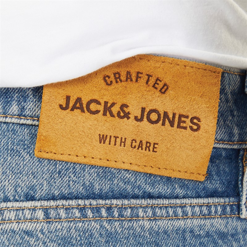 JACK & JONES Mens Alex Cooper 375 Baggy Fit Jeans Blue Denim