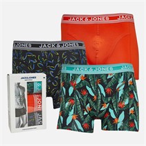 JACK & JONES Bokserki 3-pak dla niego kolor czarny/mandarynkowy tango/czarny