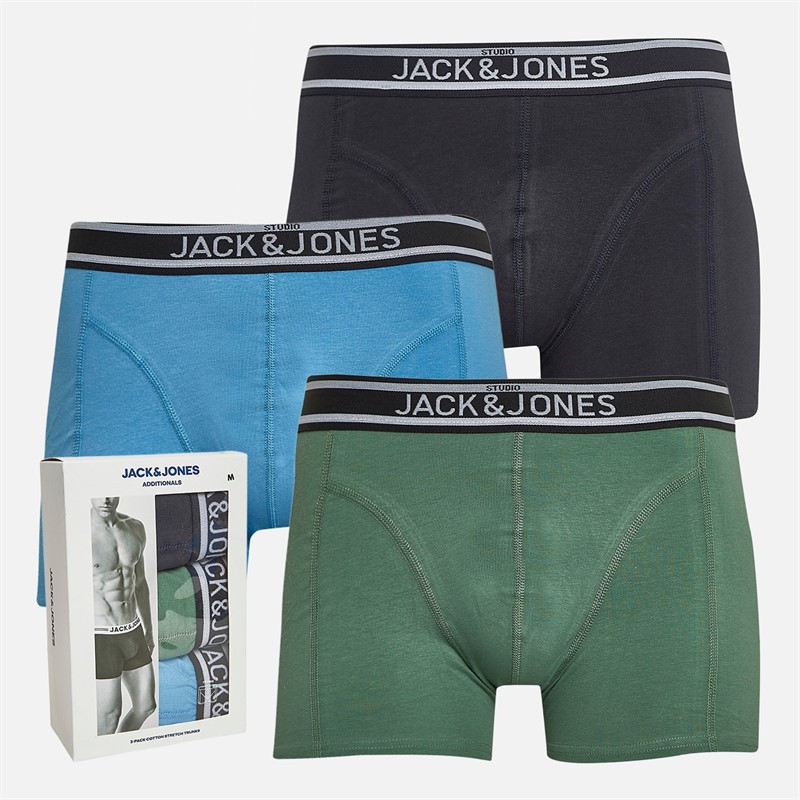 JACK & JONES Bokserki Chase 3-pak dla niego kolor granatowy/ciemny bluszcz/lazurowy - Rozmiar L