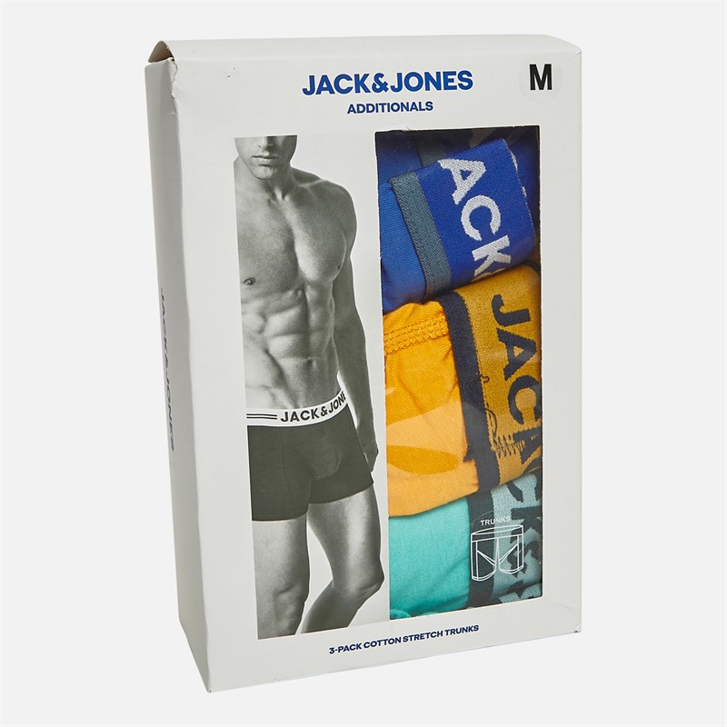 JACK & JONES Rex bokserki 3-pak dla niego kolor olśniewający niebieski/ basenowy niebieski/ islandzki mak