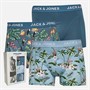 JACK & JONES Shorts Homme à fleurs et oiseaux, lot de 3, Bleu chambray/Oceanview/Oceanview
