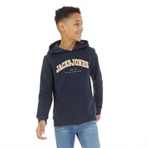JACK AND JONES Boys Caleb Varsity Hoodie Navy Blazer