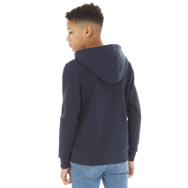 JACK & JONES Boys Caleb Varsity Hoodie Navy Blazer
