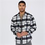 JACK & JONES Mens Check Overshirt Black/White