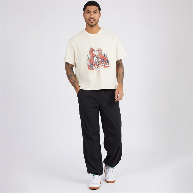 JACK & JONES Mens Poly Trousers Black