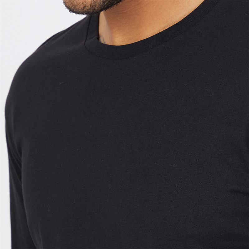JACK & JONES Mens Oversized Long Sleeve Top Black