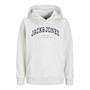 JACK & JONES Sweat à Capuche Caleb Varsity Blanc Mélange Garçon