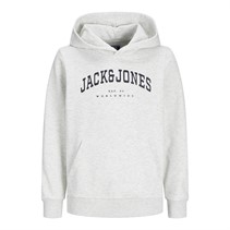 JACK AND JONES Hættetrøje Caleb Varsity Hvid Melange til Drenge
