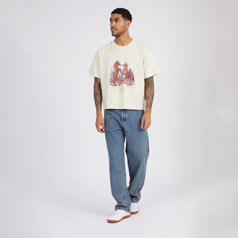 JACK & JONES Mens Alex Original SBD Jeans Avocado Oil