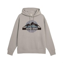 JACK AND JONES Mens Peak Hoodie Moonbeam