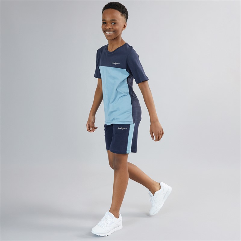 JACK & JONES Boys Trip T-Shirt And Shorts Co-Ord Set Mountain Spring