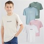 JACK & JONES Boys Vesterbro Five Pack Crew Neck T-Shirts Mountain Spring